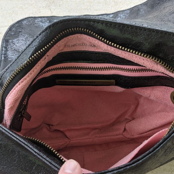 Matt & Nat Black Vegan Leather Zip Shoulder Bag - Picture 8 of 10